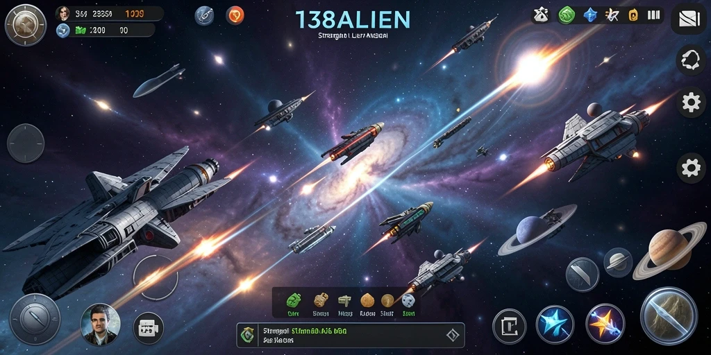 Tampilan gameplay SLG yang seru di luar angkasa.