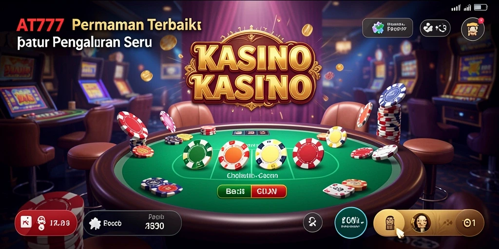 Screenshot gameplay AT777 menampilkan suasana kasino yang menarik dan seru.