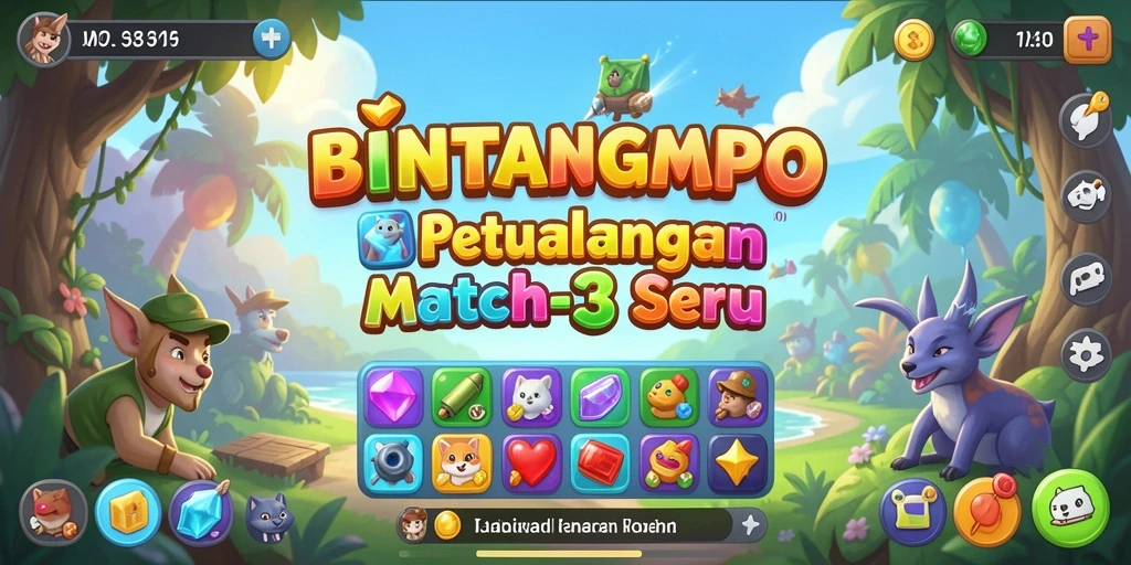 Screenshot gameplay bintang berwarna-warni di BINTANGMPO.