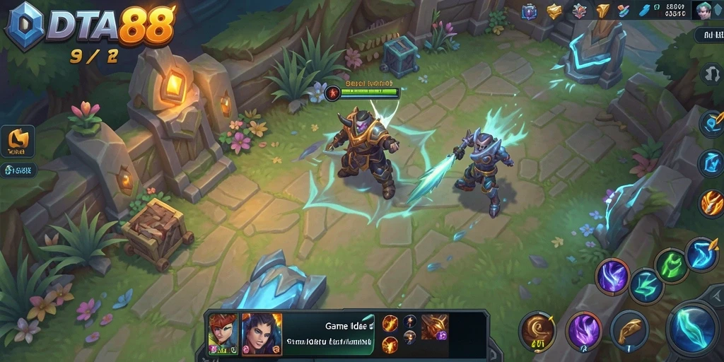 Screenshot DOTA88 menampilkan aksi karakter dalam gameplay Idle yang mengasyikkan.