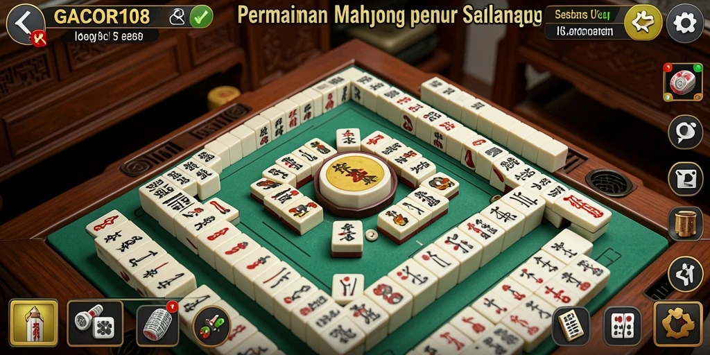 Tampilan menarik dari gameplay Mahjong di GACOR108.