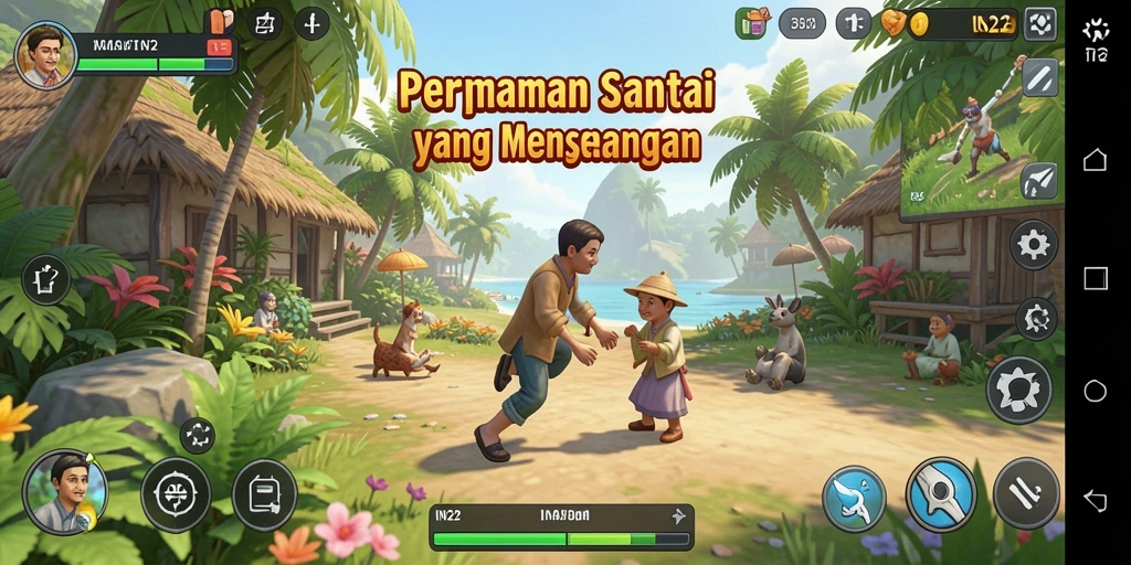 Tampilan gameplay IN22 dengan tantangan yang menyenangkan dan menawan.