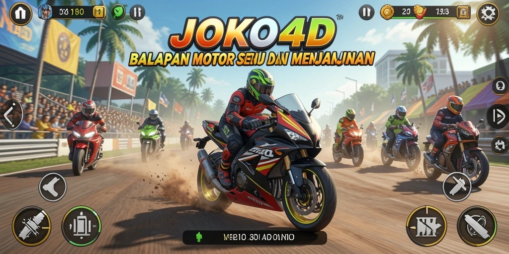 Gameplay seru balapan motor JOKO4D dengan grafis memukau.