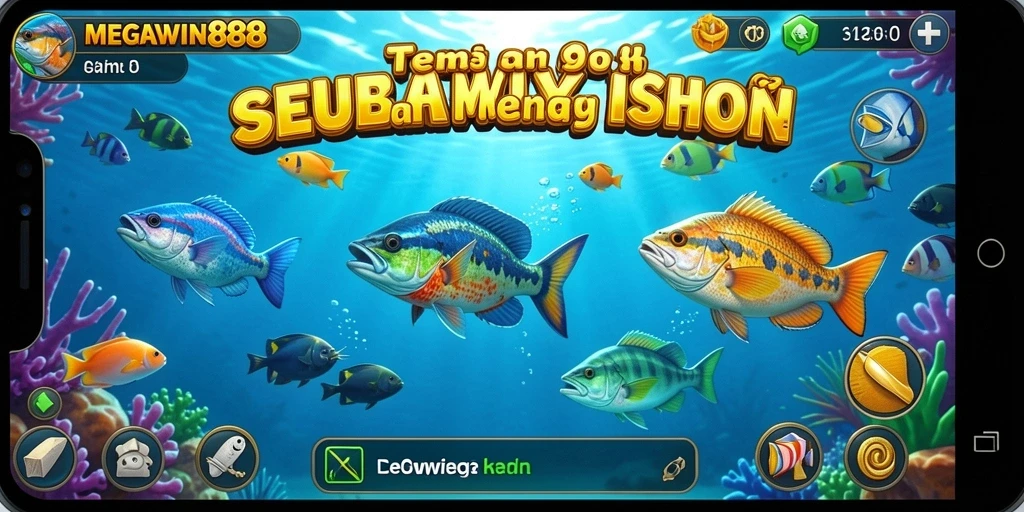 Tangkapan layar MEGAWIN888 menampilkan gameplay Tembak Ikan yang seru.