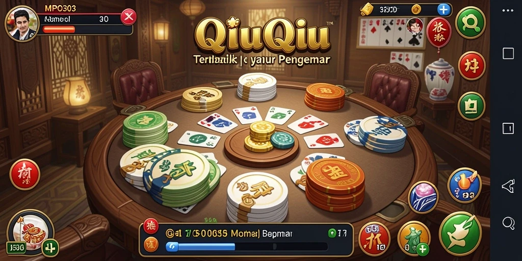 Screenshot utama MPO303 menampilkan gameplay QiuQiu yang seru.