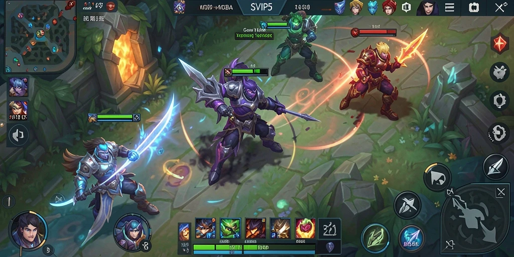 Tangkapan layar menampilkan aksi permainan MOBA yang mendebarkan.