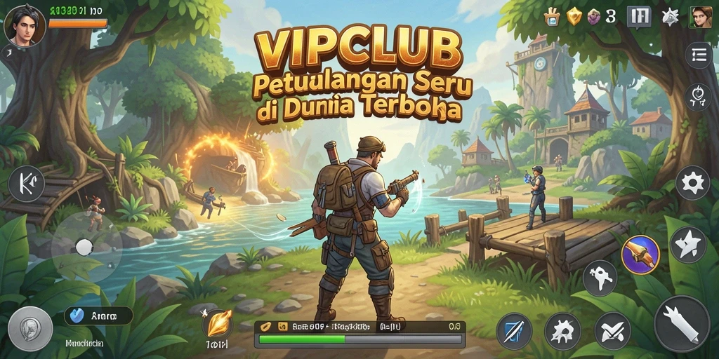 Gameplay seru di dunia terbuka VIPCLUB yang menakjubkan.
